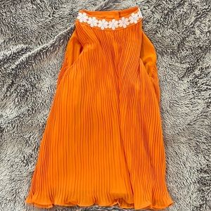 Janie and Jack Orange Tank with Floral Detail - SIZE 7